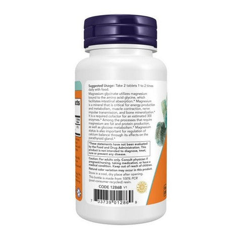 Now Foods, Magnesium Glycinate, 90 Tabs Now Foods