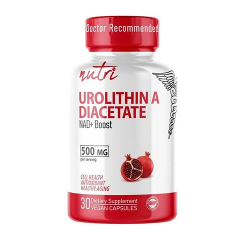 Urolithin A NAD Plus Boost 30 Vegan Capsules by Nature's Fusions