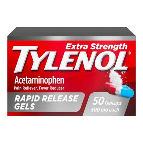 Extra Strength Acetaminophen Rapid Release Gelcaps 50 Caps by Tylenol