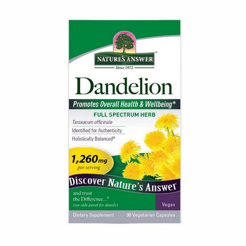 Nature's Answer, Dandelion Root, 1260 MG, 90 Caps Nature's Answer