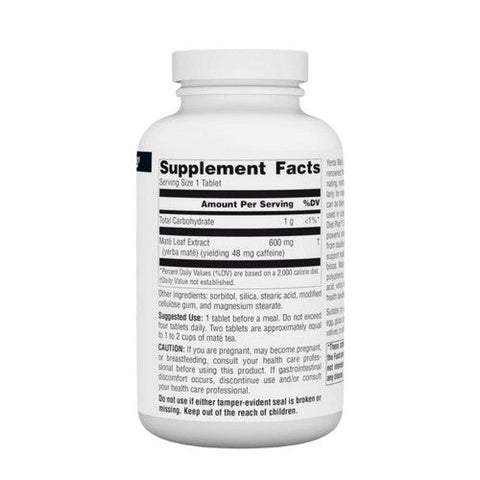 Source Naturals, Yerba Mate, 600 Mg, 180 tabs Source Naturals