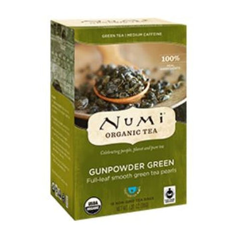 Numi Tea, Organic Tea, Gunpowder Green 18 Tea Bags Numi Tea
