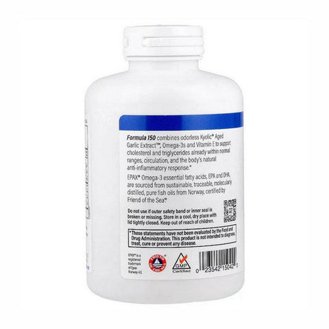 Kyolic, Aged Garlic Extract Omega 3 Cholesterol And Circulation, 180 Softgels Kyolic