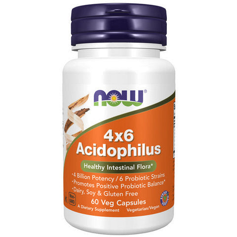 Now Foods, Acidophilus 4X6, 4 X 6 Billion, 60 Veg Caps Now Foods