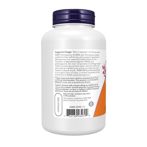 Now Foods, Glucosamine & M.S.M, 750/250 mg, 180 Caps Now Foods
