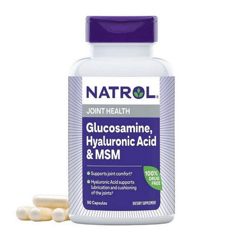 Natrol, Glucosamine Hyaluronic Acid And MSM, Vegetarian W/msm & Glucosamine 90 Caps Natrol