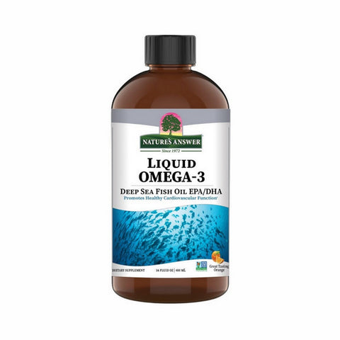  Liquid Omega-3 Deep Sea Fish Oil EPA DHA Orange 16 Oz by Nature's Answer