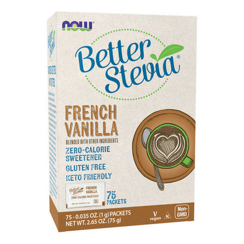 Now Foods, French Vanilla Stevia Packets, 75/box Now Foods