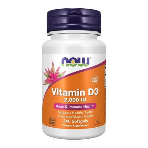 Now Foods, Vitamin D-3, 2000 IU, 240 Softgels Now Foods