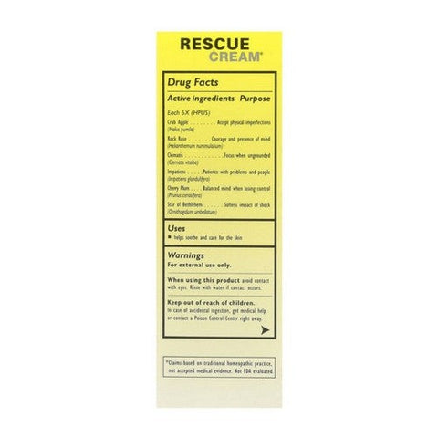 Bach, Original Flower Remedies Rescue Cream, 1 Oz