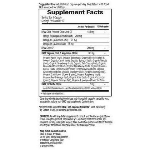 Garden of Life, Raw Coq10, 200 mg, 60 Caps