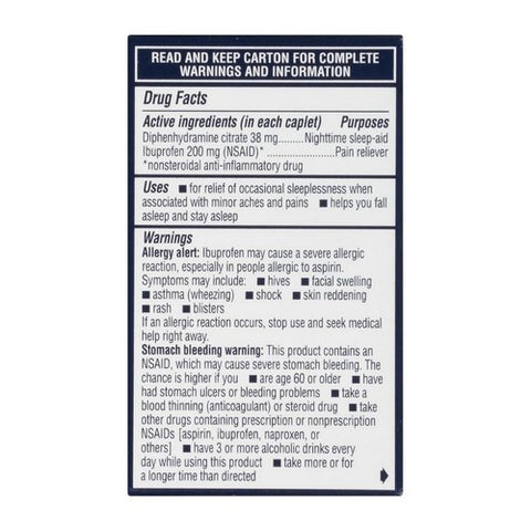 Advil, Pm Pain Reliever Nighttime Sleep-Aid Coated, 40 Caplets