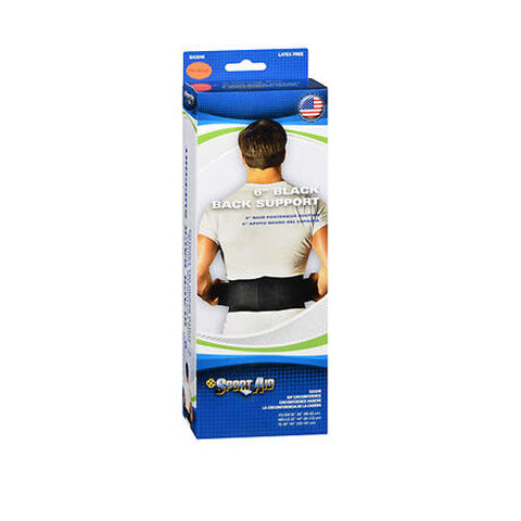 Sport Aid, Back Support 6 Inches X-Large Black, 1 Each Sport Aid