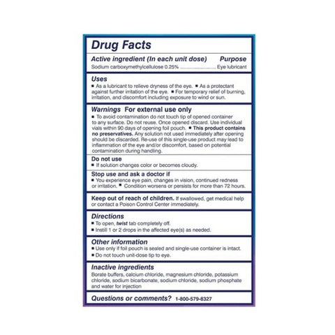 Theratears, Dry Eye Therapy Lubricant Eye Drops Single-Use Vials, 0.60 Oz